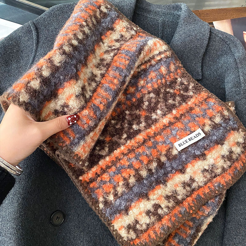 Ženski dvostrani šal s leopard uzorkom, izrađen warp knitting tehnikom, poliester (warp knitting, poliester, leopard uzorak, dvostrani)
