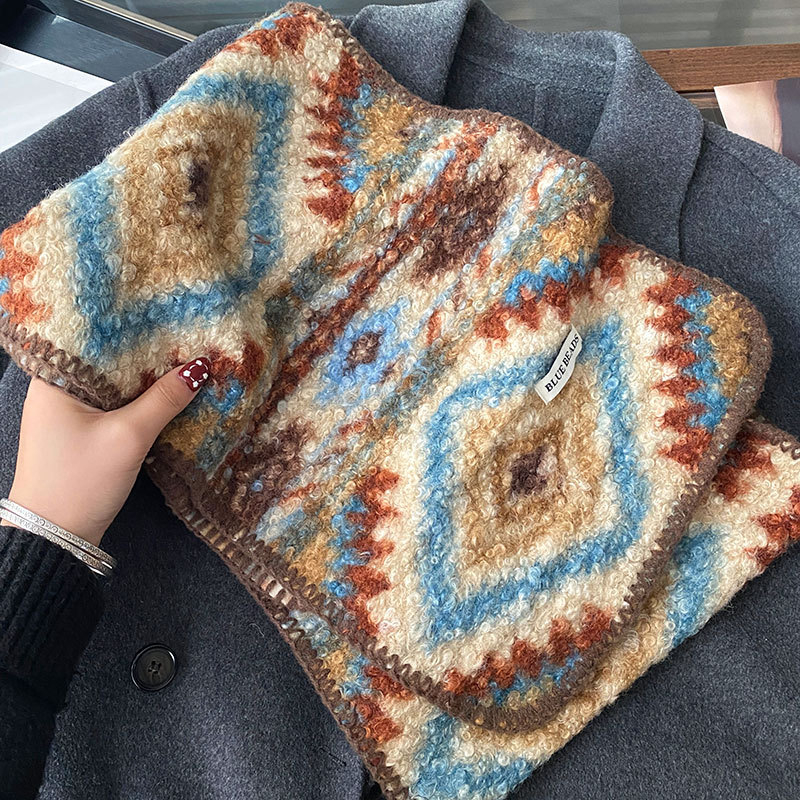 Ženski dvostrani šal s leopard uzorkom, izrađen warp knitting tehnikom, poliester (warp knitting, poliester, leopard uzorak, dvostrani)