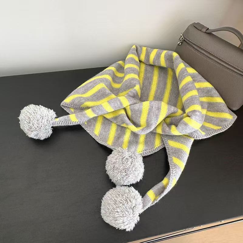 New Saiqi вълнен триъгълен плетен шал, PJ-0119, зима 2025