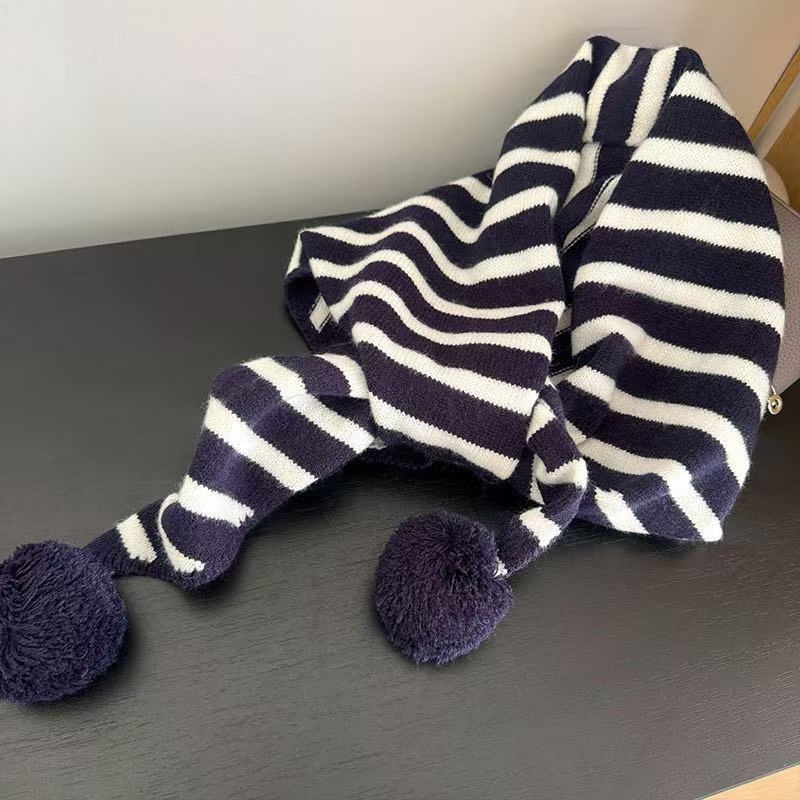 New Saiqi вълнен триъгълен плетен шал, PJ-0119, зима 2025