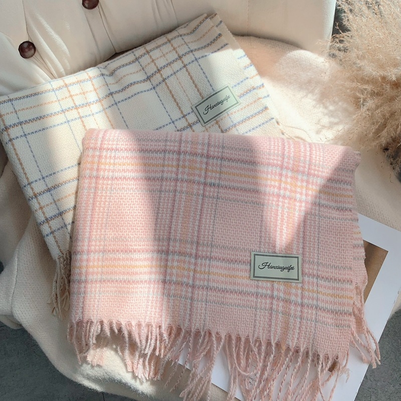 Šal za žene - warp-pleteni umjetni kašmir s elastanom - zimska toplina - korejski stil, srednja duljina