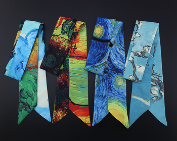 Șal inspirat de Van Gogh pentru genți, poliester Twill, brand MCMATO, stil Fashion Commuter