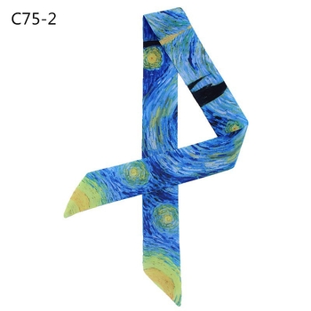Șal inspirat de Van Gogh pentru genți, poliester Twill, brand MCMATO, stil Fashion Commuter