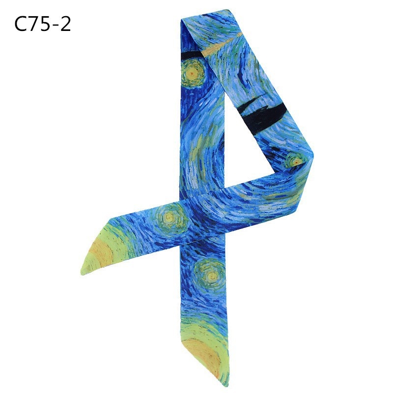 Șal inspirat de Van Gogh pentru genți, poliester Twill, brand MCMATO, stil Fashion Commuter