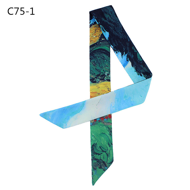 Șal inspirat de Van Gogh pentru genți, poliester Twill, brand MCMATO, stil Fashion Commuter