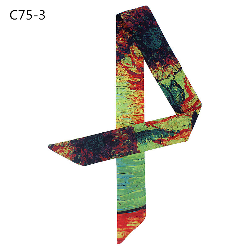 Șal inspirat de Van Gogh pentru genți, poliester Twill, brand MCMATO, stil Fashion Commuter