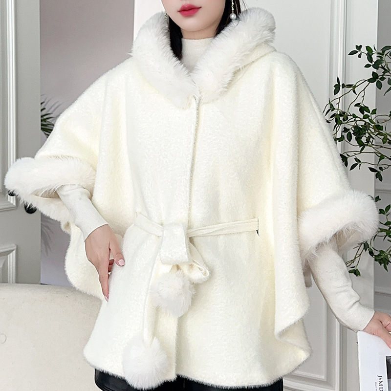 Ženski zimski kaput-šal s dugim rukavima, vlakna od poliestera, jacquard pletenje, održava toplinu, elegantan ženski kardigan stil