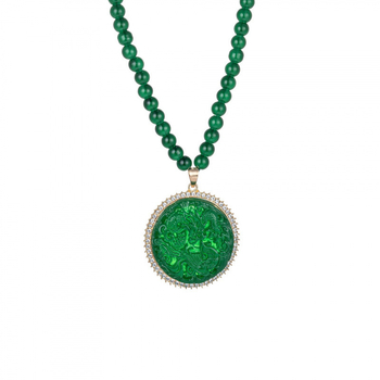 Sievietēm kaklarota ar pūķa un feniksa motīvu, sakausējuma garā džemperķēde ar Liuli kulonu, ģeometrisks plaid raksts