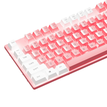 Проводна клавиатура с ≥98 клавиши, ергономичен дизайн, проводна връзка, не-механична