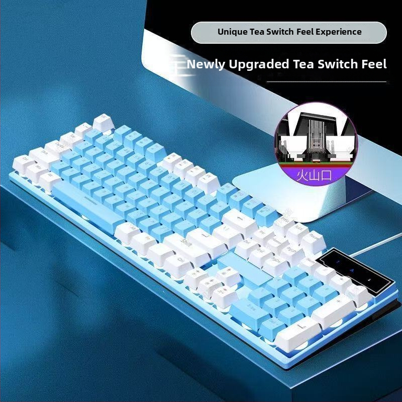 Káblová klávesnica s ≥98 klávesami, ergonomický dizajn, ne‑mechanická