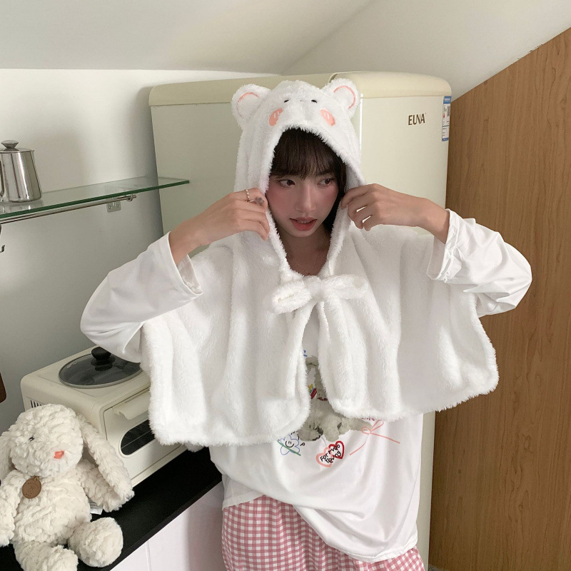 Kapucnasta deka od pliša – satenska tkanina, jednobojni uzorak, za jesen, unisex