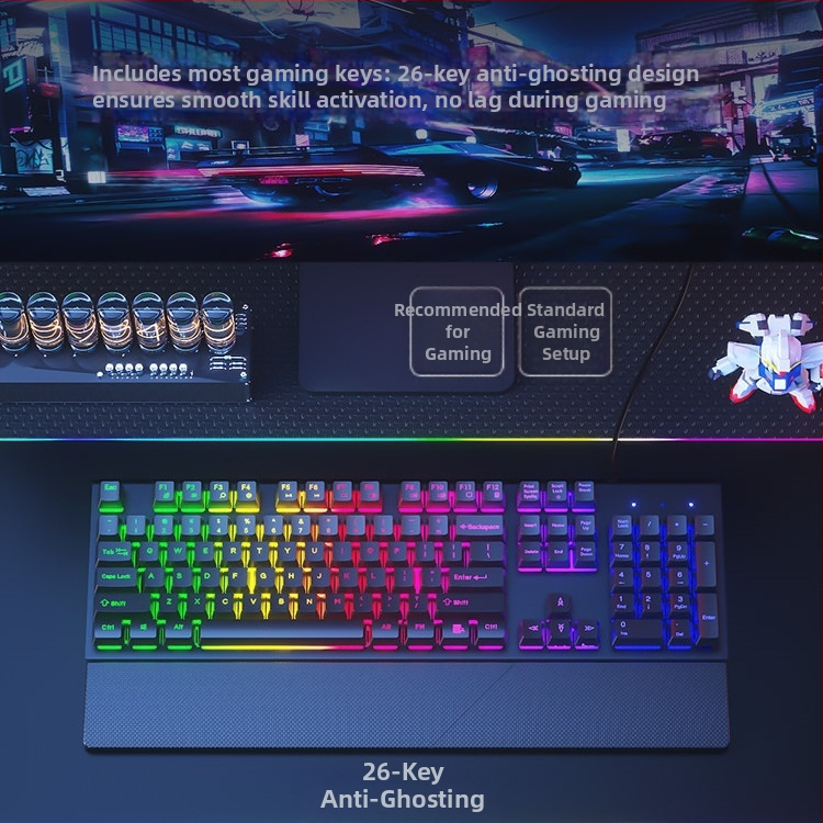 Sada klávesnice a myši, káblová, tichá, mechanický pocit, USB