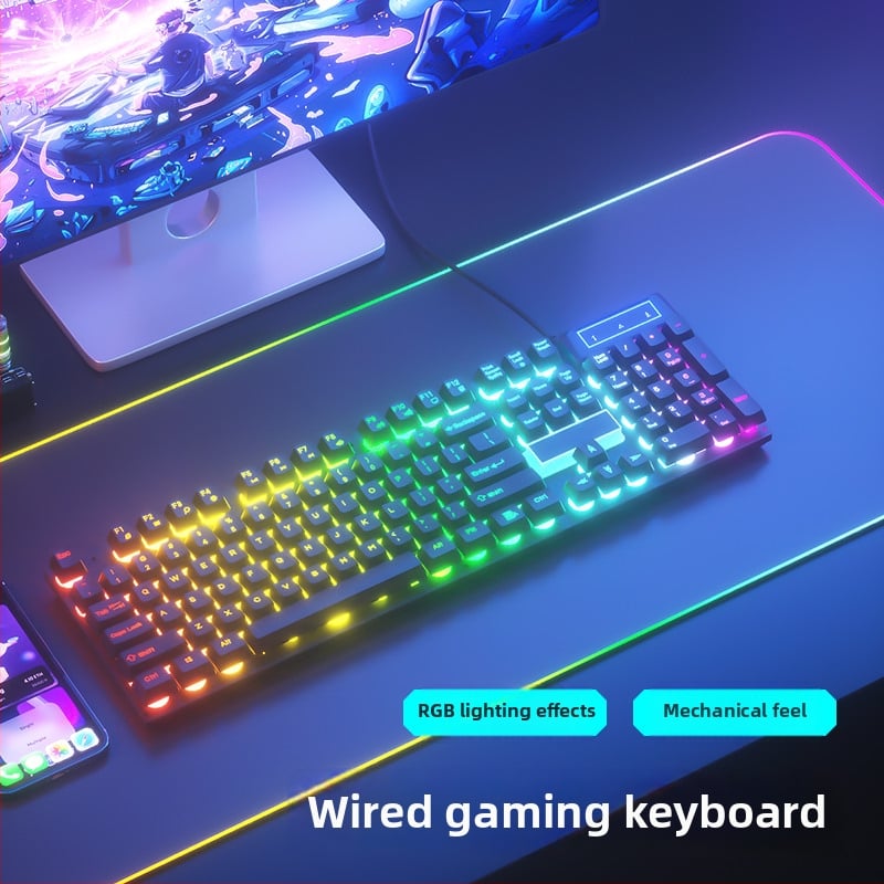 Sada klávesnice a myši, káblová, tichá, mechanický pocit, USB