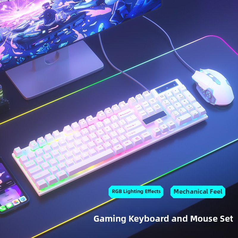 Sada klávesnice a myši, káblová, tichá, mechanický pocit, USB