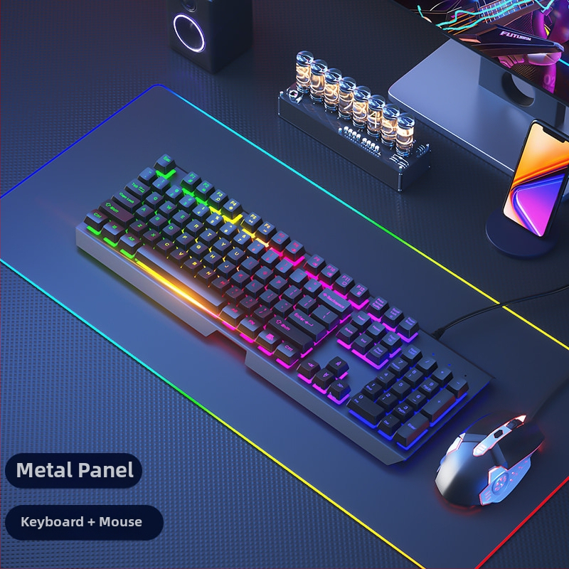 Sada klávesnice a myši, káblová, tichá, mechanický pocit, USB