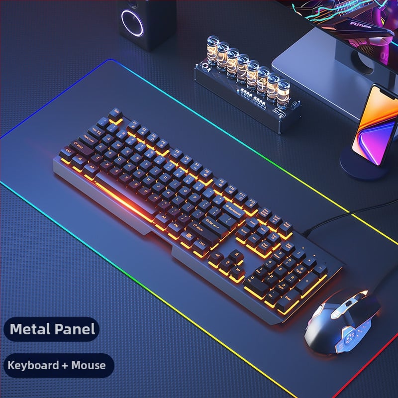 Sada klávesnice a myši, káblová, tichá, mechanický pocit, USB