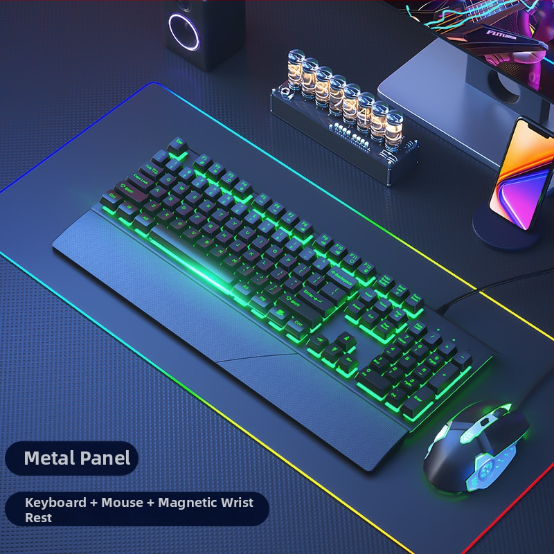 Sada klávesnice a myši, káblová, tichá, mechanický pocit, USB