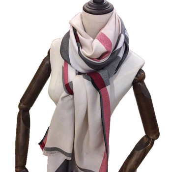 Двуфункционален шал със британски кариран дизайн и диамантен модел, имитационен кашмир