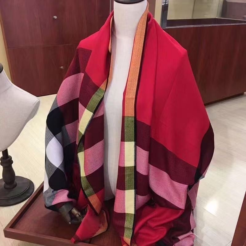 Двуфункционален шал със британски кариран дизайн и диамантен модел, имитационен кашмир