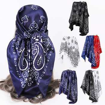 Полиестер квадратен шал с Paisley принт, Twill тъкан, повече от 96% полиестер, квадратен стил, лятна колекция 2025