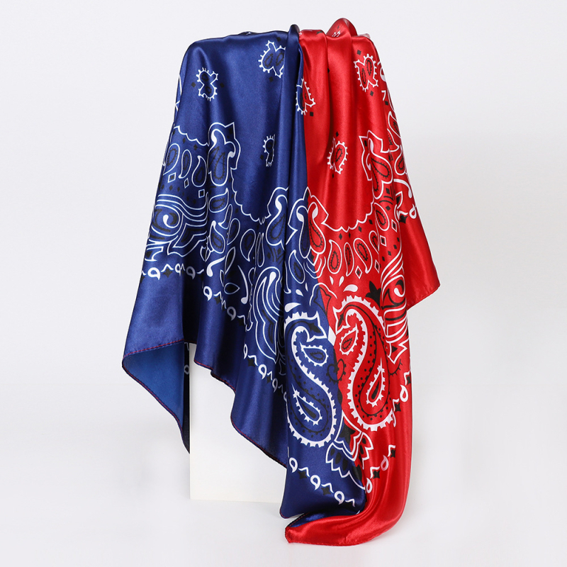 Полиестер квадратен шал с Paisley принт, Twill тъкан, повече от 96% полиестер, квадратен стил, лятна колекция 2025