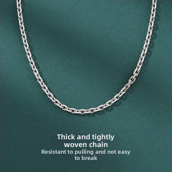 S925 sudraba kaklarota – džempera ķēde, pāra stilā, oriģināls dizains