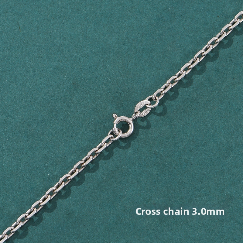 S925 sudraba kaklarota – džempera ķēde, pāra stilā, oriģināls dizains