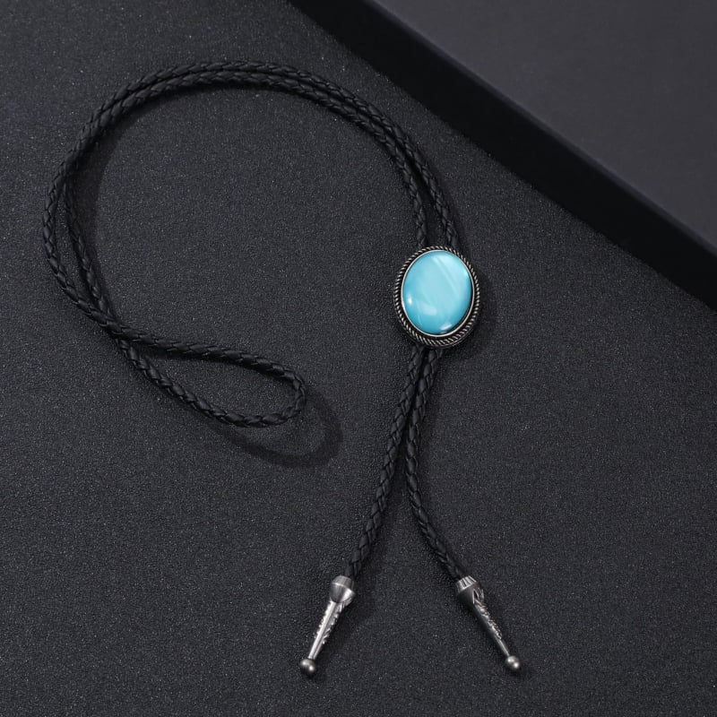 Pikk kaelakee kivipendliga, geomeetriline sulam lüli, retro stiil, unisex