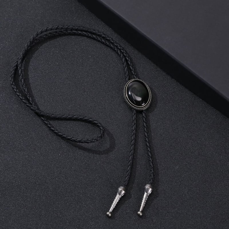 Pikk kaelakee kivipendliga, geomeetriline sulam lüli, retro stiil, unisex