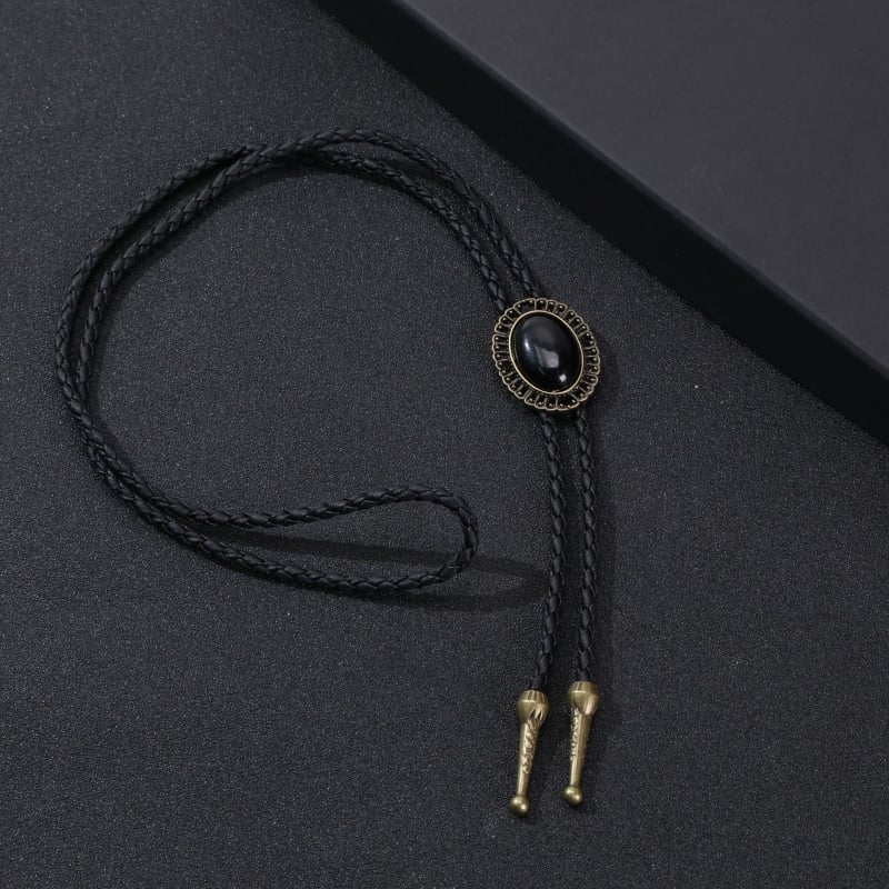 Pikk kaelakee kivipendliga, geomeetriline sulam lüli, retro stiil, unisex