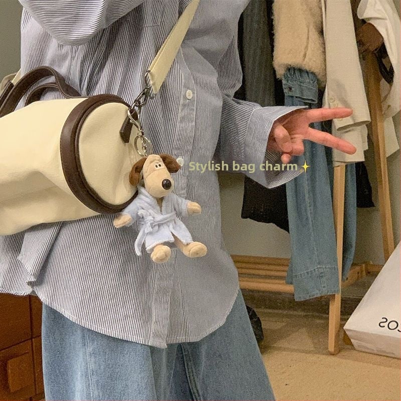 Shuntai плюшено куче-подвеска за кола и чанта — къс плюш, пълнеж PP памук, персонализирани мостри