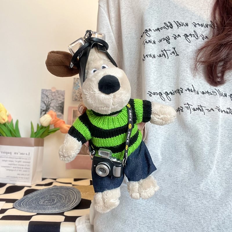 Shuntai плюшено куче-подвеска за кола и чанта — къс плюш, пълнеж PP памук, персонализирани мостри