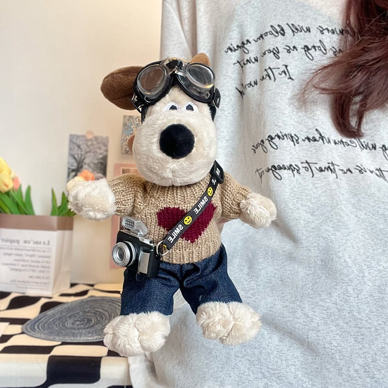 Shuntai плюшено куче-подвеска за кола и чанта — къс плюш, пълнеж PP памук, персонализирани мостри