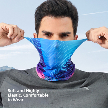 Cyklistická maska s vonkajším šálom na hlavu, chladivý Ice Silk materiál, rýchloschnúci nákrčník na ochranu pred slnkom — polyester, značka 0717, unisex, skladom, možnosť personalizácie
