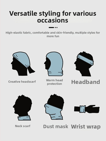 Външен шал за глава с UV защита, бързосъхнещ, ветроустойчив и пясъкоустойчив, унисекс