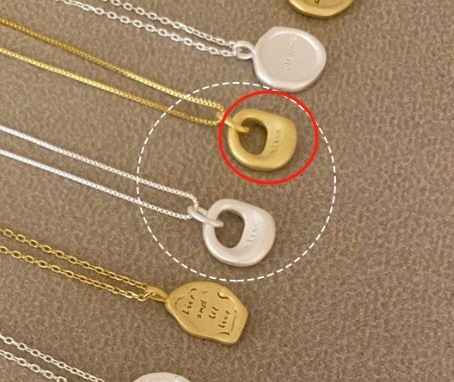 Srebro 925, minimalistički geometrijski privjesak, korejski stil, lanac s križem, elektrogalvanski završetak