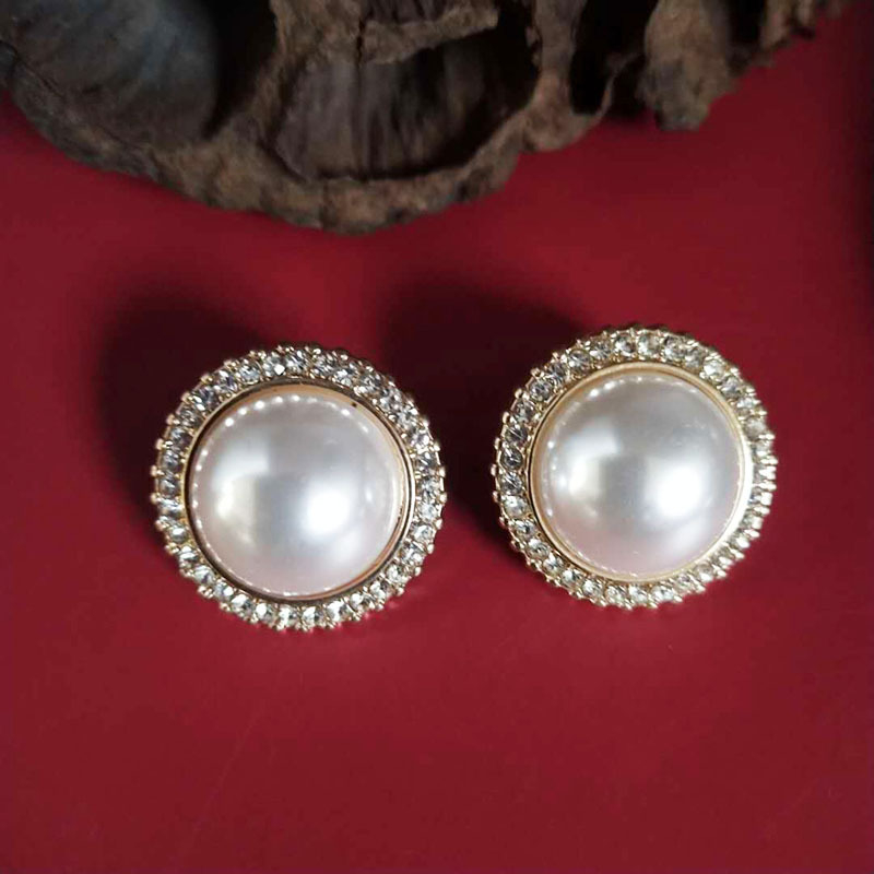 Set ogrlice i naušnica s dijamantno ukrašenim staklenim biserima, višeslojni nakit od legure, elektroplatiranje, retro stil za žene