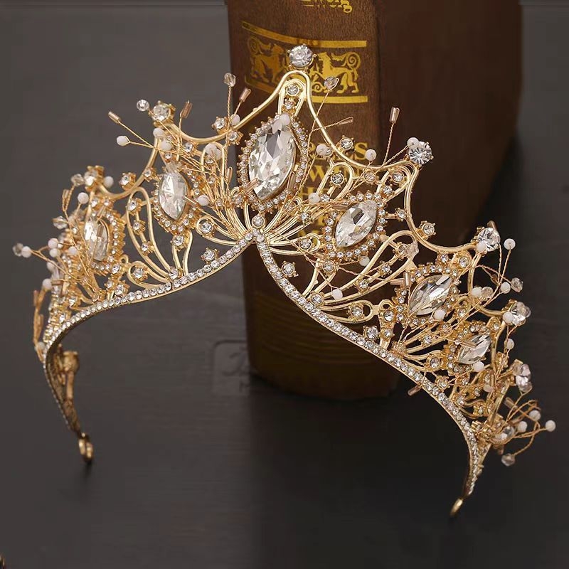 Diadem od legure s K9, kristali, elektroplatiranje, korejski stil, svadbeni dodatak za mladenku