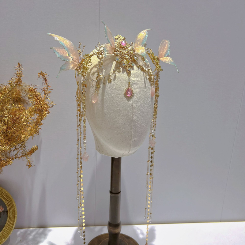 Krooni kujuline juukseaksessuaar — plastik/resiin, retro-stiil, käsitöö