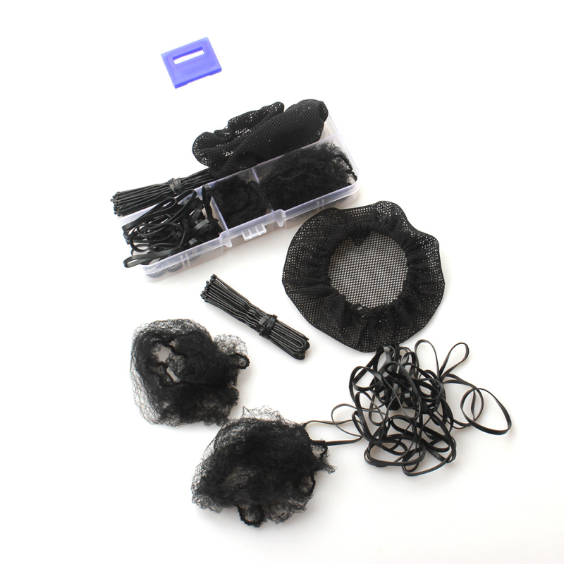 Детски аксесоари за прическа за танци — ръчна изработка, мрежеста кок прическа с У-образна щипка, решетъчна шарка, странични щипки за коса, индивидуално опаковано