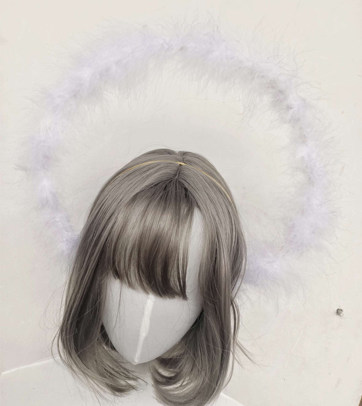 Galvas lentīte ar aureolu, krustu un spalvām — Materiāls: kokvilna un lina; Zīmols: cits; Izcelsme: Cita; Piegādes gads/sezona: Cits