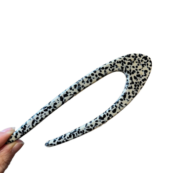 Igla za kosu s okruglim dijamantnim detaljem, dvostrani vilica dizajn, stil mašna, materijal: octena kiselina, proljeće 2025