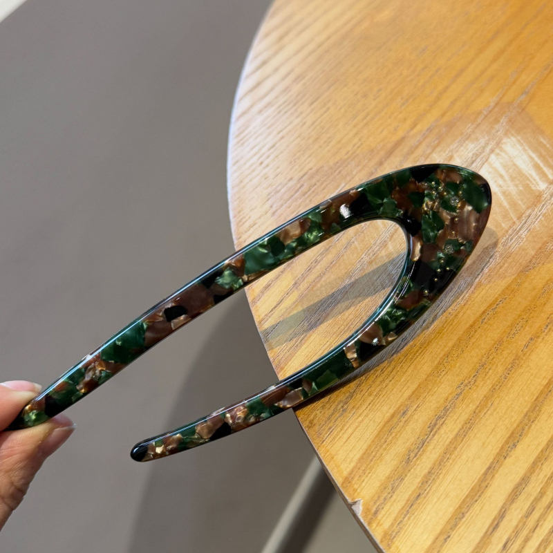 Igla za kosu s okruglim dijamantnim detaljem, dvostrani vilica dizajn, stil mašna, materijal: octena kiselina, proljeće 2025