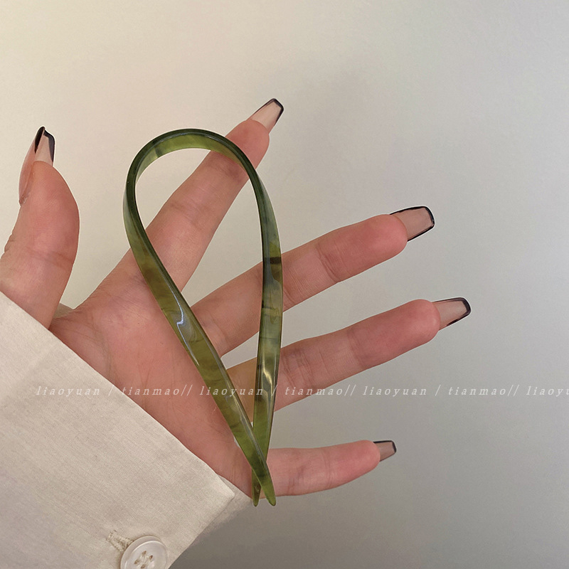 Akrilna ukosnica za kosu u korejskom stilu, U-oblik, dodatak za glavu — s licenciranim privatnim etiketom (Materijal: akril; Stil: korejski; Oblik: U; Kategorija: dodatak za glavu)