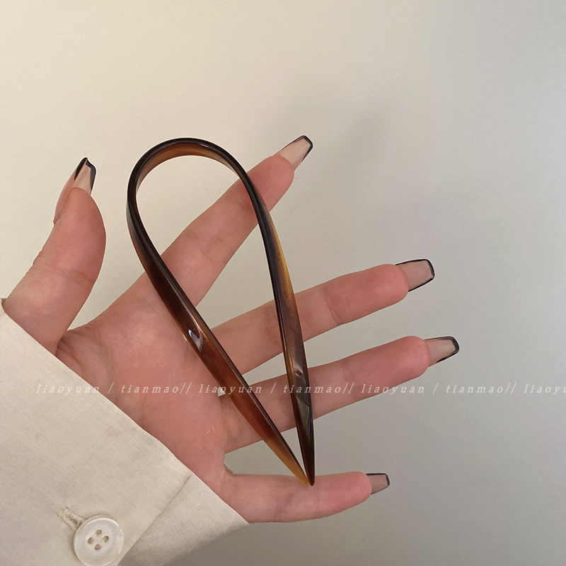 Akrilna ukosnica za kosu u korejskom stilu, U-oblik, dodatak za glavu — s licenciranim privatnim etiketom (Materijal: akril; Stil: korejski; Oblik: U; Kategorija: dodatak za glavu)