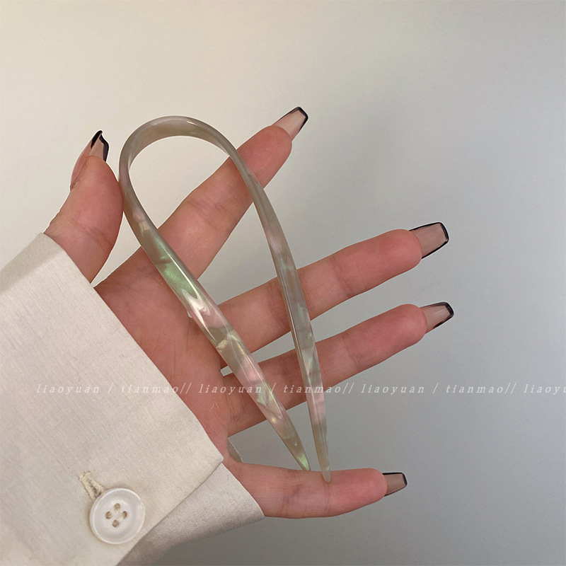 Akrilna ukosnica za kosu u korejskom stilu, U-oblik, dodatak za glavu — s licenciranim privatnim etiketom (Materijal: akril; Stil: korejski; Oblik: U; Kategorija: dodatak za glavu)