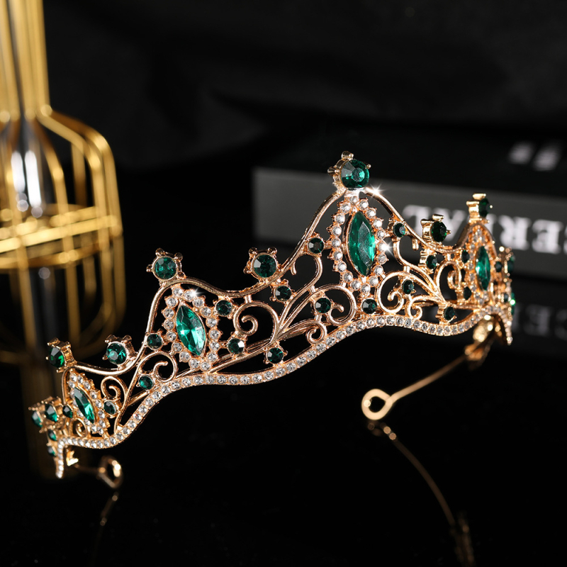 Kruna tiara za žene - legura, Rhinestone kristali, elektroplatiranje, modni dodatak za kosu