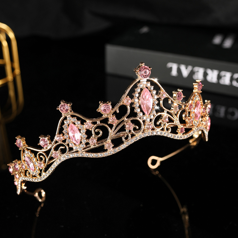 Kruna tiara za žene - legura, Rhinestone kristali, elektroplatiranje, modni dodatak za kosu