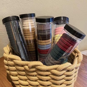 Korejos stiliaus rinkinys – 20 plaukų gumų, aukšta elastija, be siūlių, rankų darbo audinys