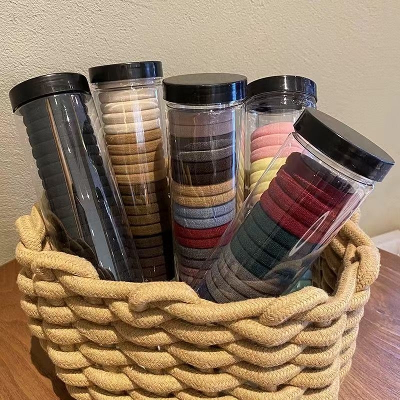 Korejos stiliaus rinkinys – 20 plaukų gumų, aukšta elastija, be siūlių, rankų darbo audinys